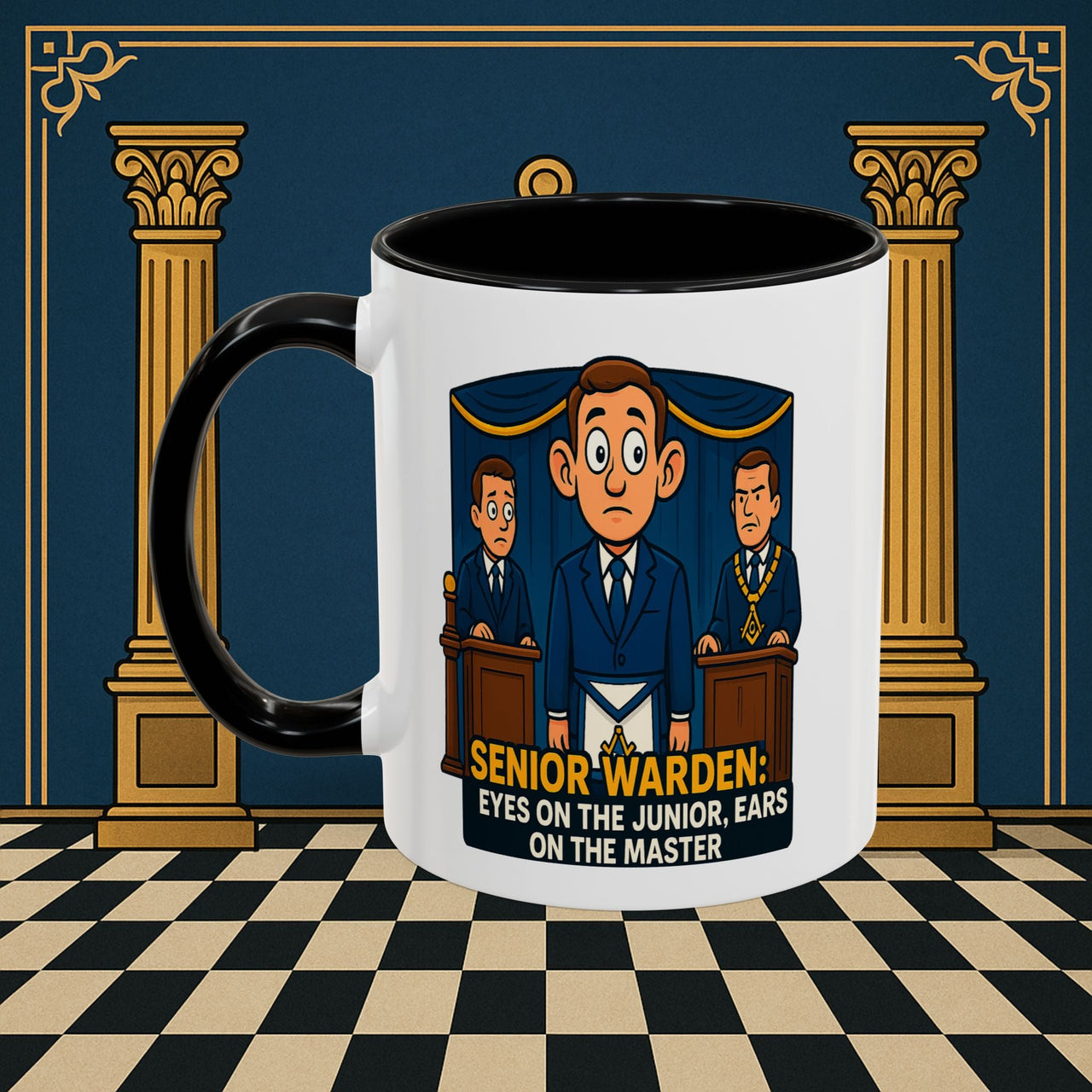 Masonic Mugs - Masonic Watchfulness - Senior Warden Printify