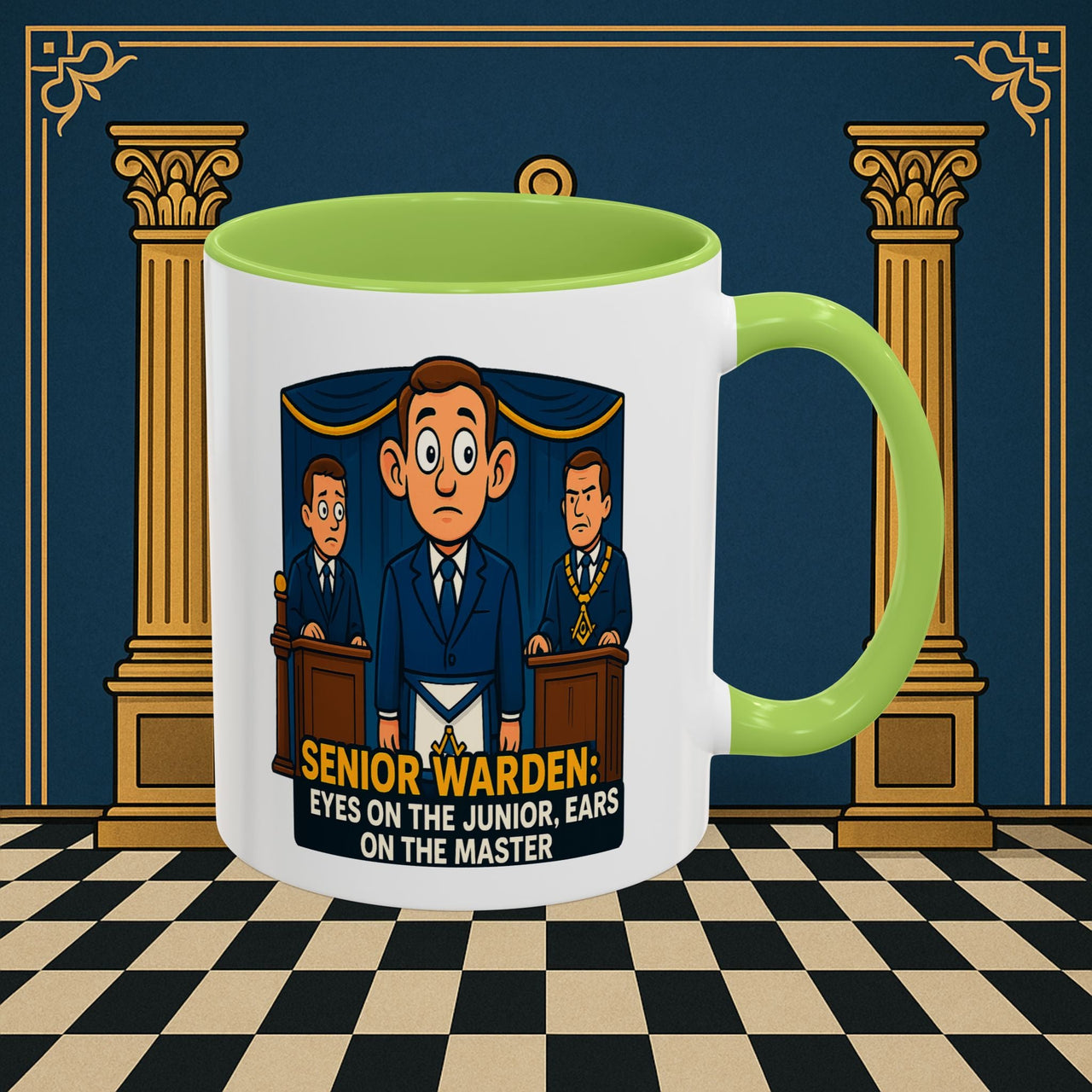 Masonic Mugs - Masonic Watchfulness - Senior Warden Printify