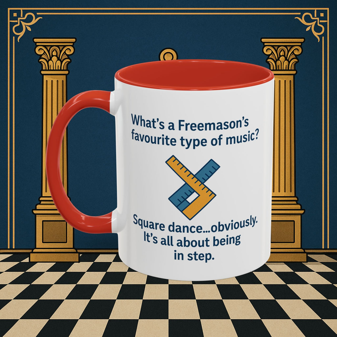 Masonic Mugs Ready to Go – Favourite Type of Music (Accent Coloured 11oz Mug) Printify