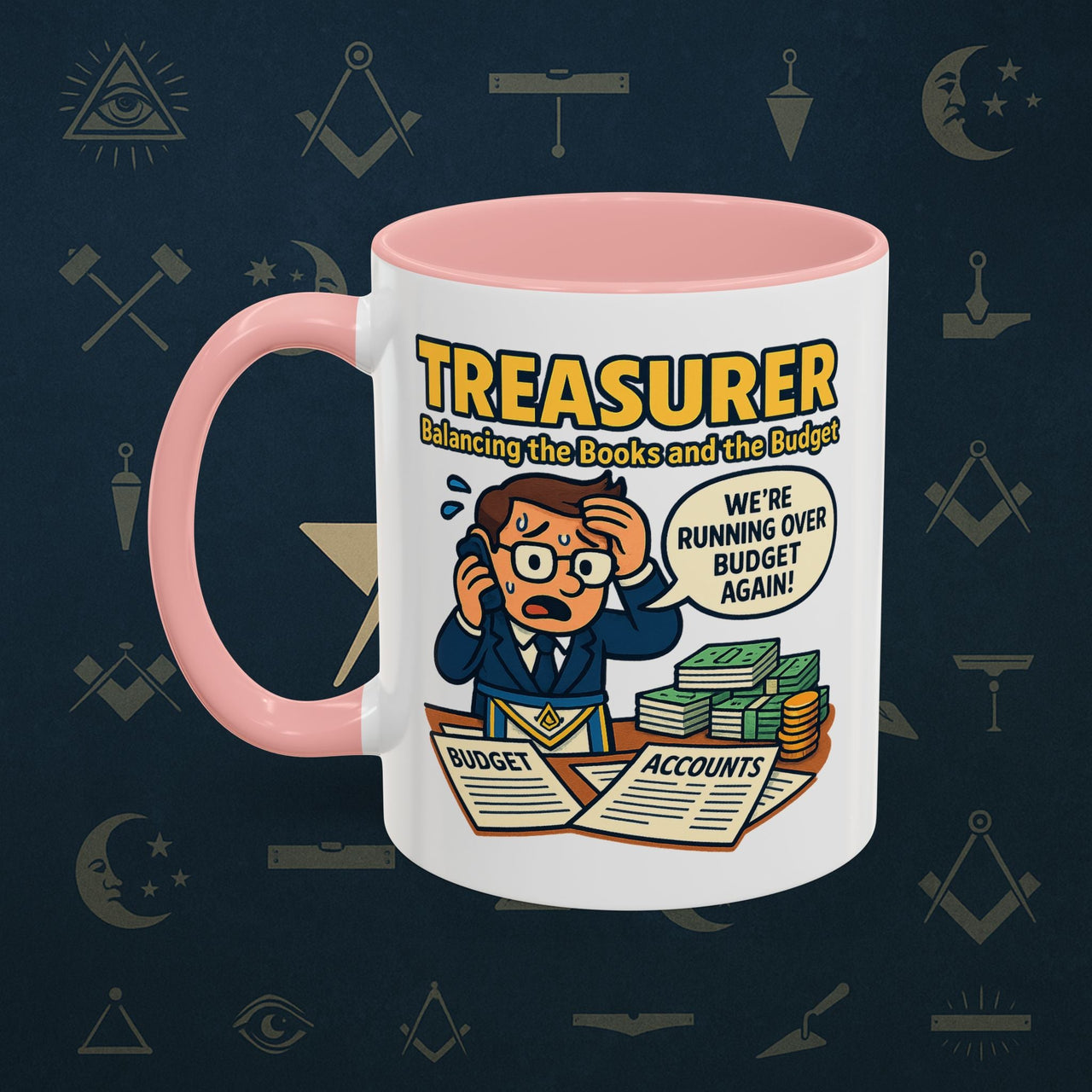 Masonic Mugs - Budget Blues - Treasurer Printify