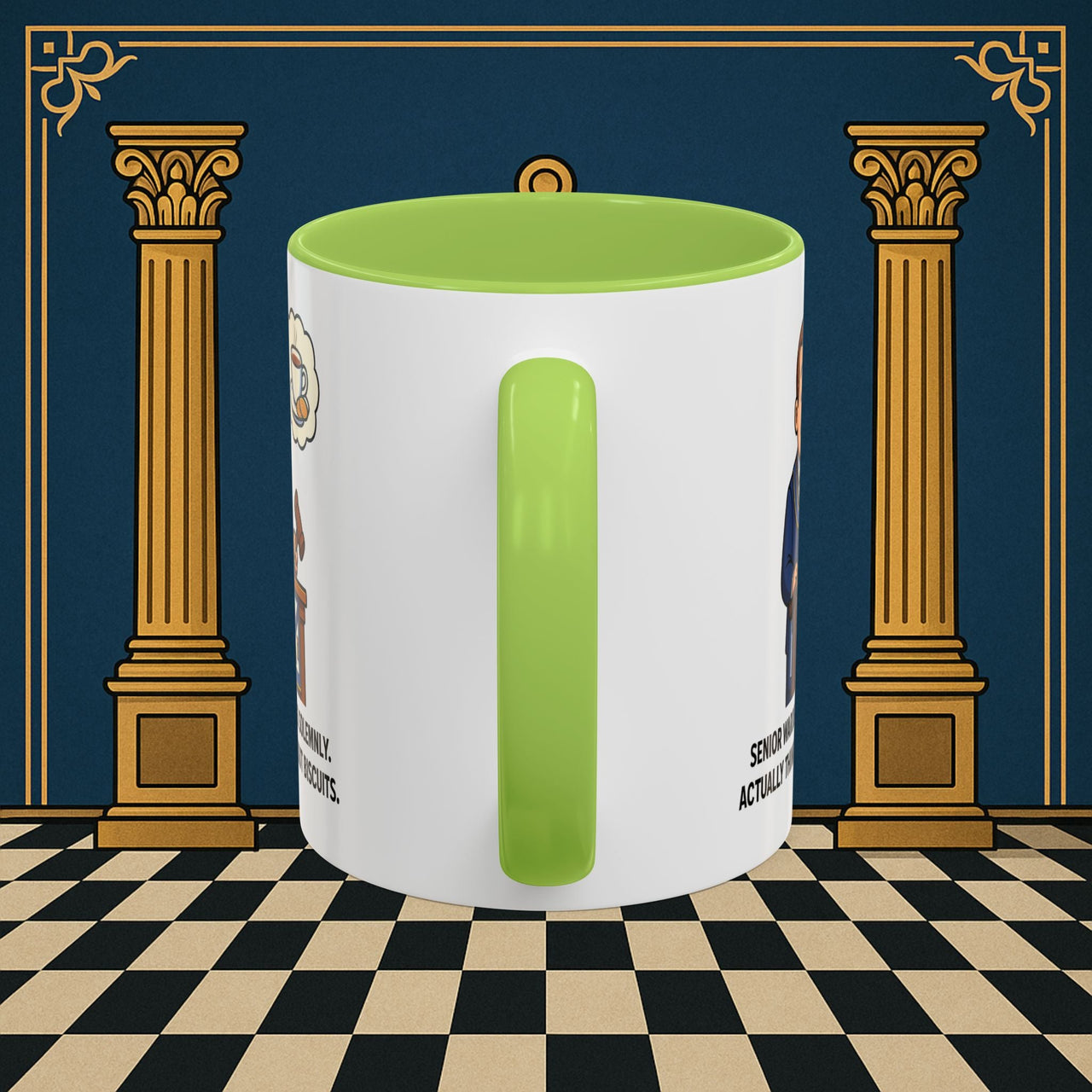 Masonic Mugs - Biscuits on the Brain - Senior Warden Printify