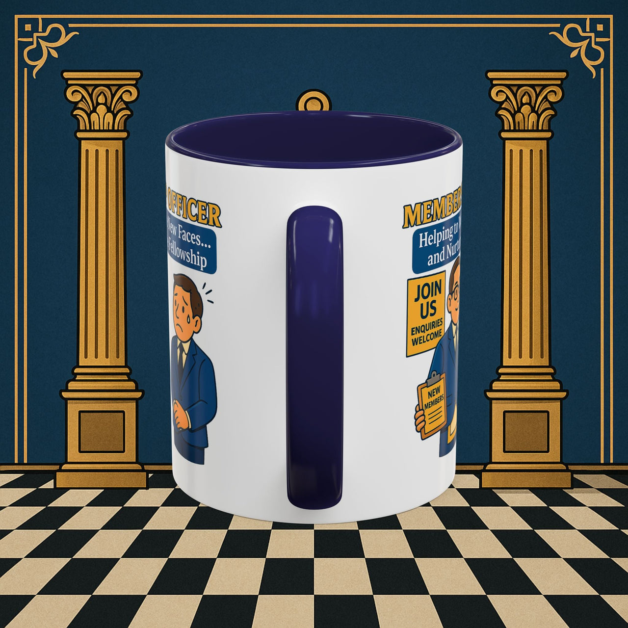 Masonic Mugs - Welcome to the Club - Membership Secretary Printify