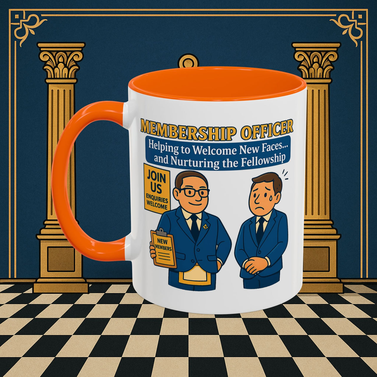 Masonic Mugs - Welcome to the Club - Membership Secretary Printify