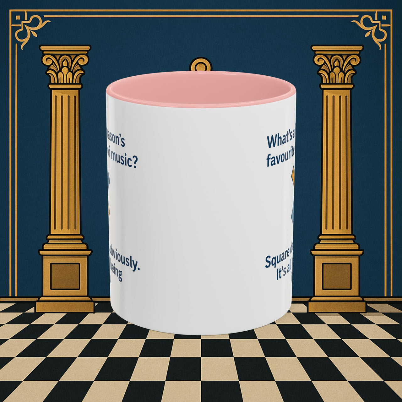 Masonic Mugs Ready to Go – Favourite Type of Music (Accent Coloured 11oz Mug) Printify