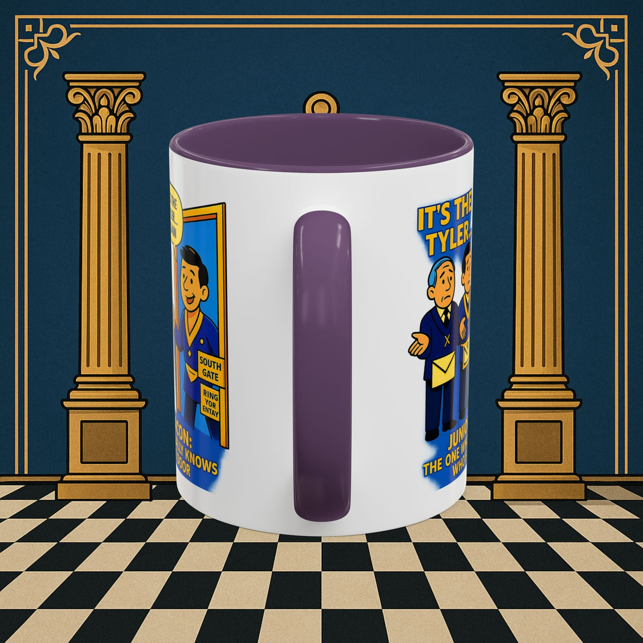 Masonic Mugs - Masonic Mysteries Unveiled: Lodge Leadership Comedy, Junior Deacon Printify