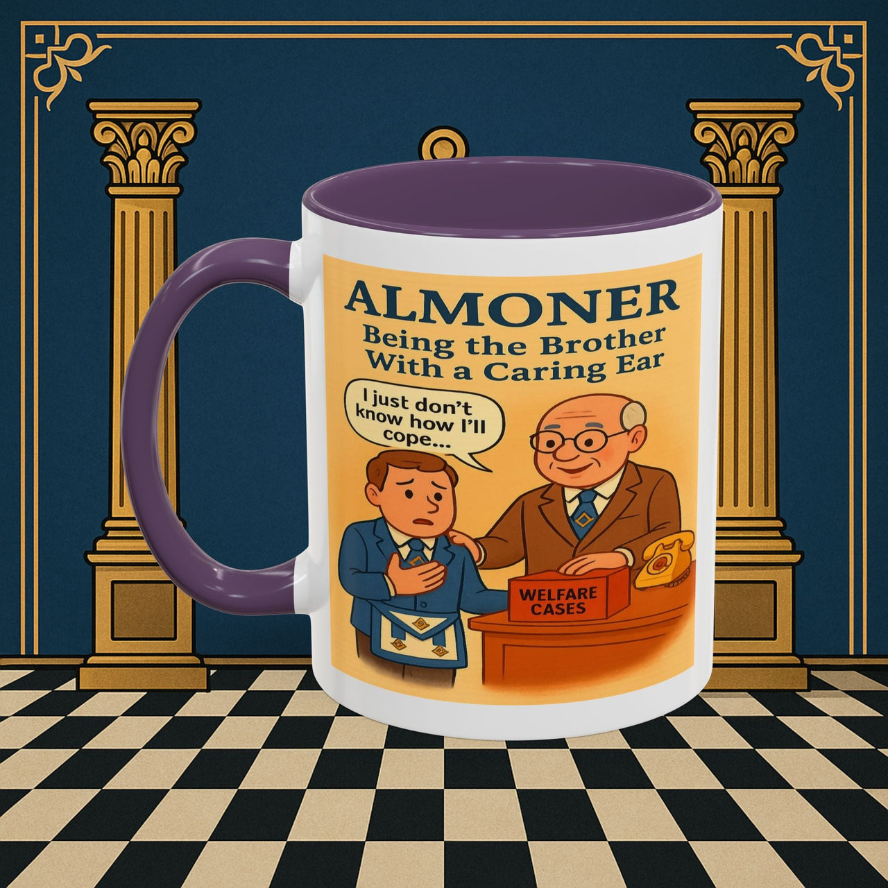Masonic Mugs - Brotherly Welfare - Almoner Printify