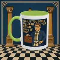 Masonic Mugs Ready to Go – Learn Your Ritual (Accent Coloured 11oz Mug) Printify