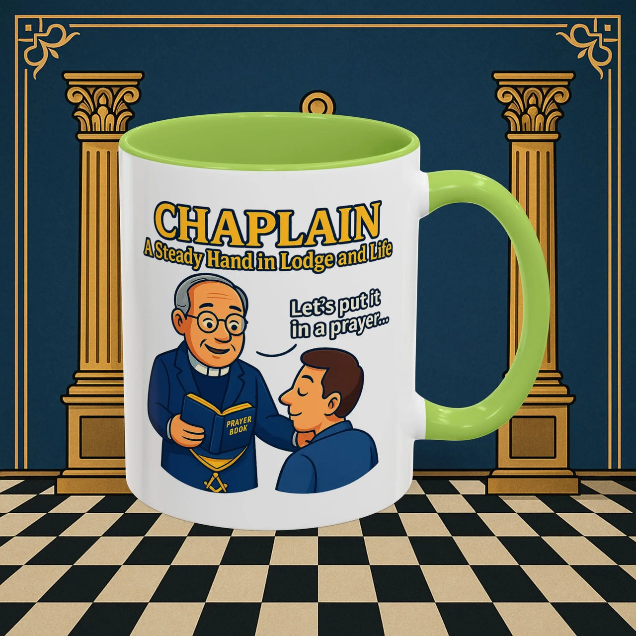 Masonic Mugs - Divine Guidance - Chaplain Printify