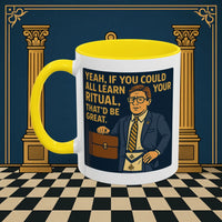 Masonic Mugs Ready to Go – Learn Your Ritual (Accent Coloured 11oz Mug) Printify
