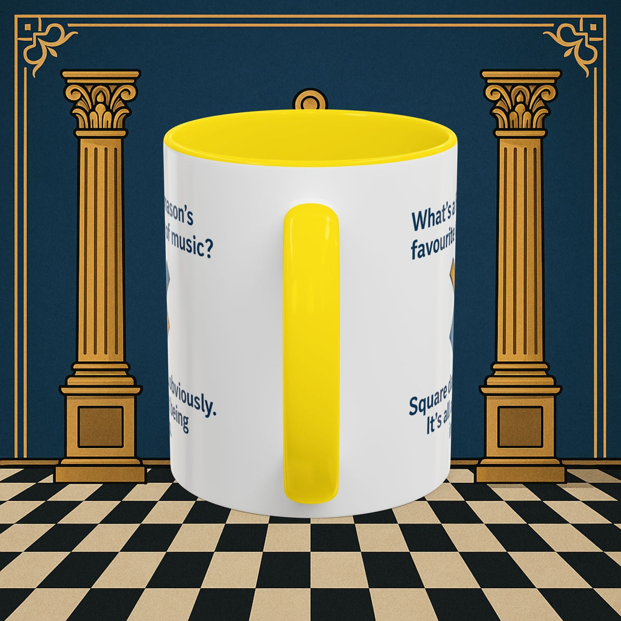 Masonic Mugs Ready to Go – Favourite Type of Music (Accent Coloured 11oz Mug) Printify