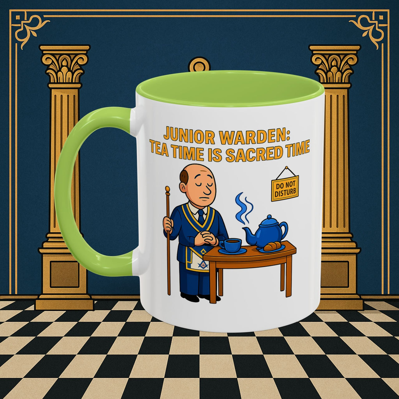 Masonic Mugs - Junior Warden: Tea Time is Sacred, Junior Warden Printify