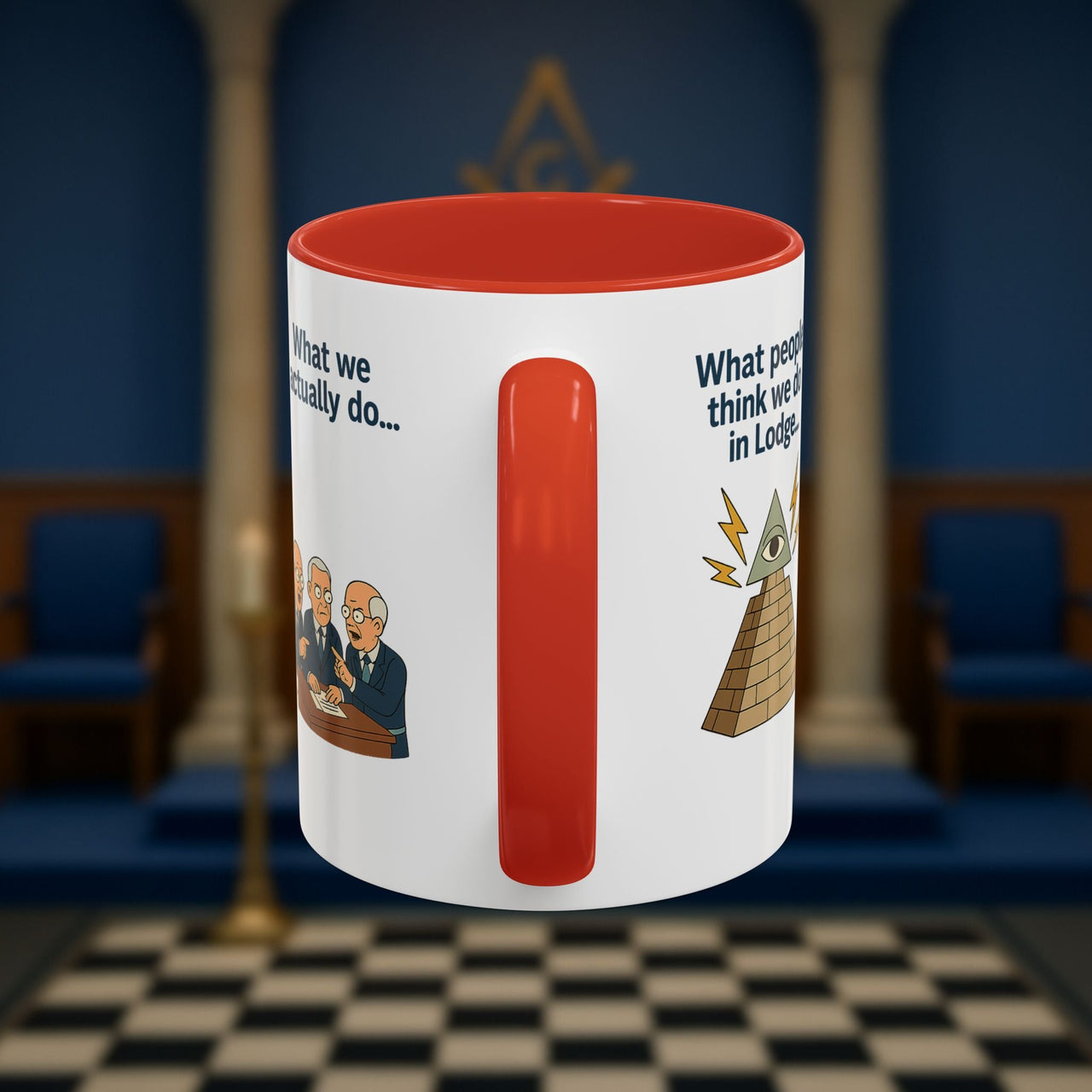 Masonic Mugs Ready to Go – Just for the Ceremony (Accent Coloured 11oz Mug) Printify