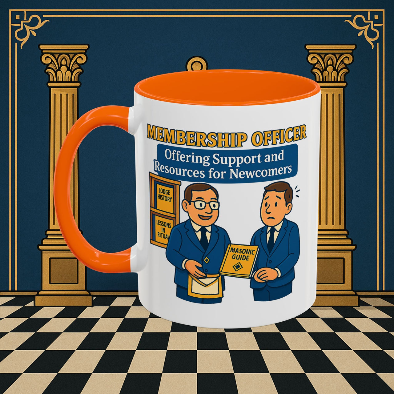 Masonic Mugs - Welcoming New Brothers - Membership Secretary Printify
