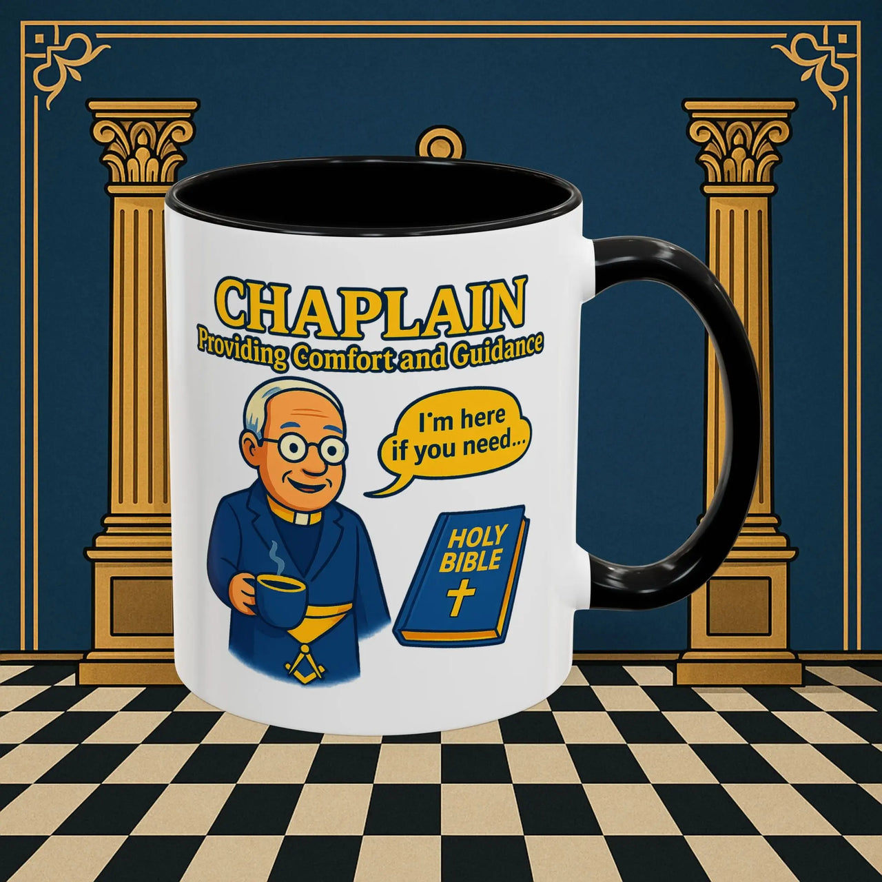 Masonic Mugs Ready to Go - Comfort in Faith - Chaplain Printify