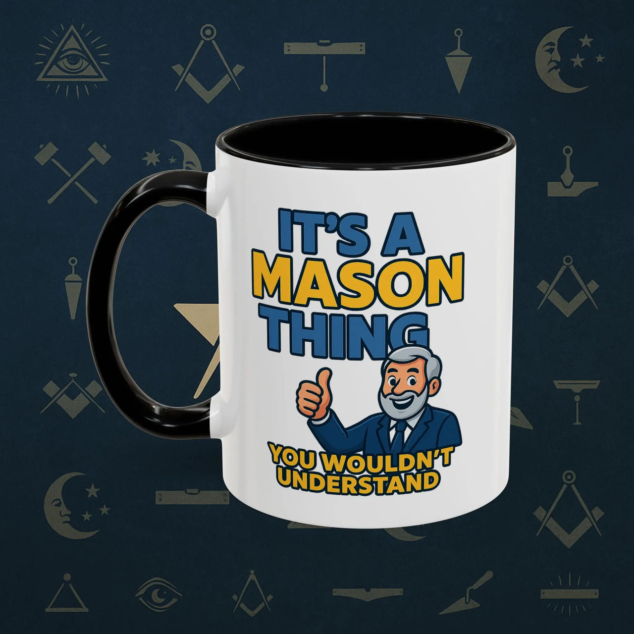 Masonic Mugs Ready to Go – It’s a Mason Thing (Accent Coloured 11oz Mug) Printify