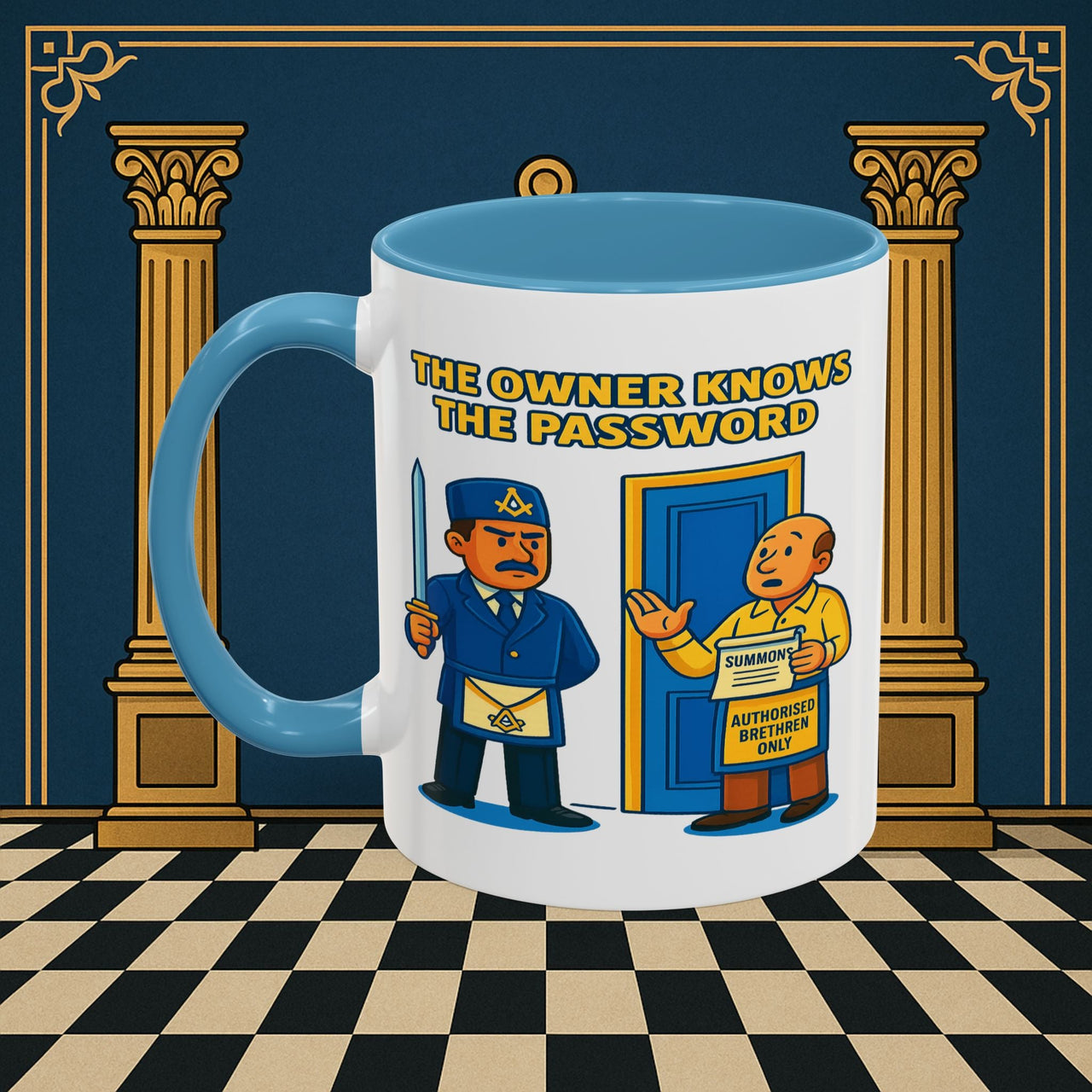 Masonic Mugs - Accent Coloured 11oz Mug - Masonic Mayhem - Inner Guard Printify