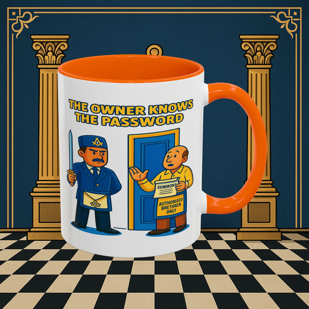 Masonic Mugs - Accent Coloured 11oz Mug - Masonic Mayhem - Inner Guard Printify