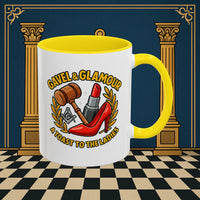 Masonic Mugs – Gavel & Glamour: A Toast to the Ladies (Accent Coloured 11oz Mug) Printify