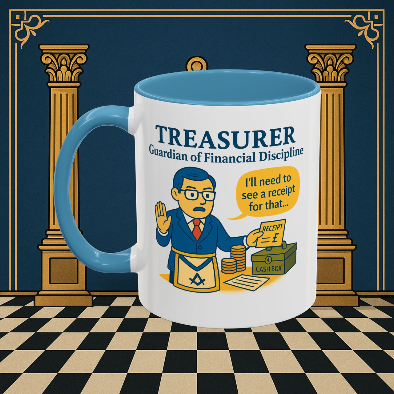 Masonic Mugs - Treasurer's Tally - Treasurer Printify