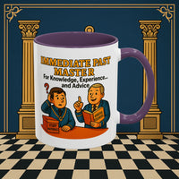 Masonic Mugs - Accent Coloured 11oz Mug - Wisdom Transfer Printify