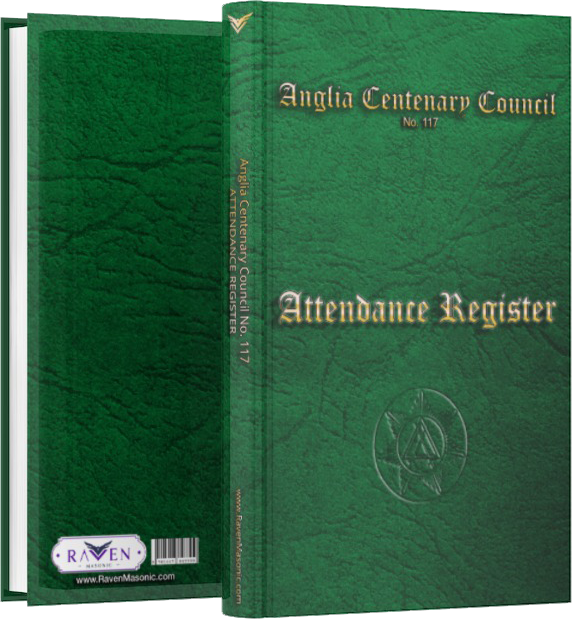 Masonic Attendance Book - Order of Knight Masons of Ireland Raven Masonic