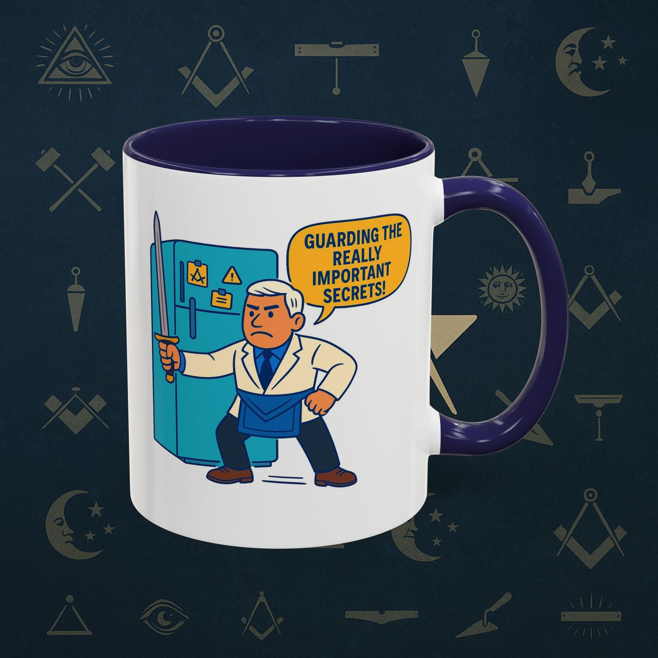 Masonic Mugs - Secret Fridge Defender - Tyler Printify