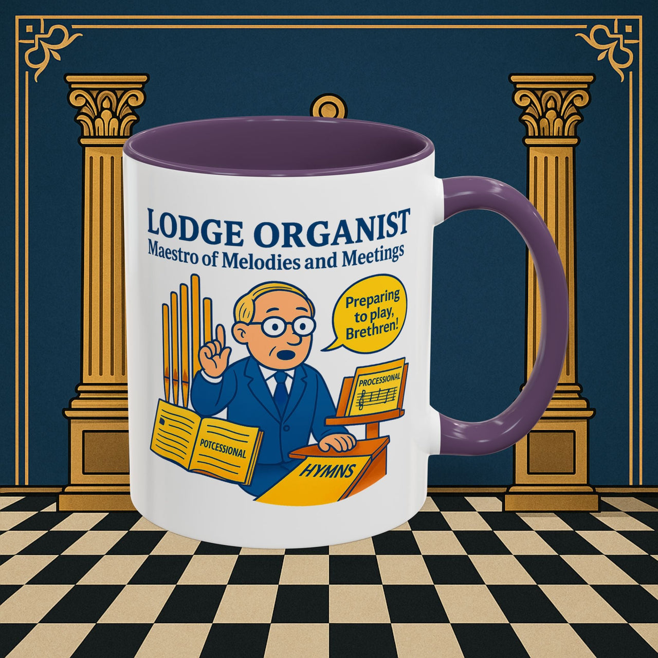 Masonic Mugs - Maestro of Melodies - Organist Printify
