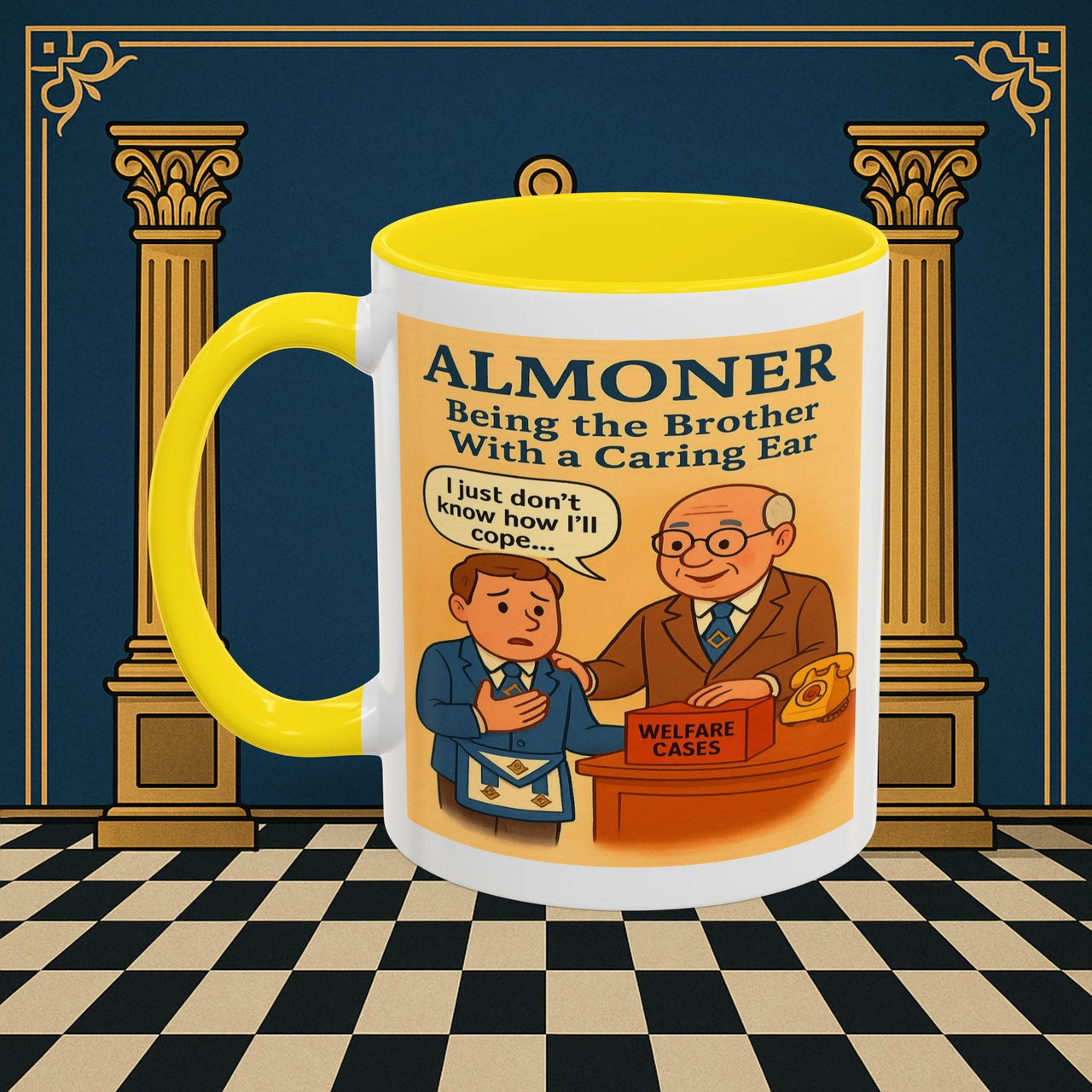 Masonic Mugs - Brotherly Welfare - Almoner Printify