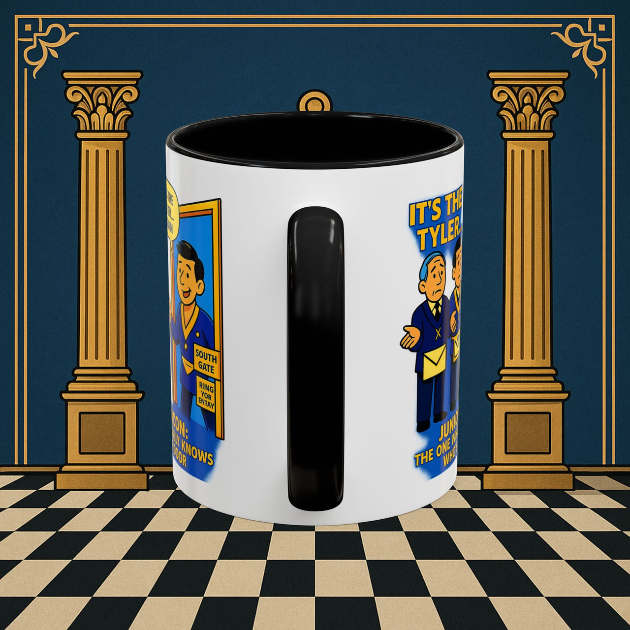 Masonic Mugs - Masonic Mysteries Unveiled: Lodge Leadership Comedy, Junior Deacon Printify