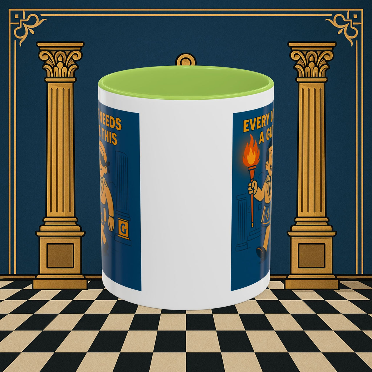 Masonic Mugs Ready to Go – Every Lodge Needs a Guy Like This (Accent Coloured 11oz Mug) Printify