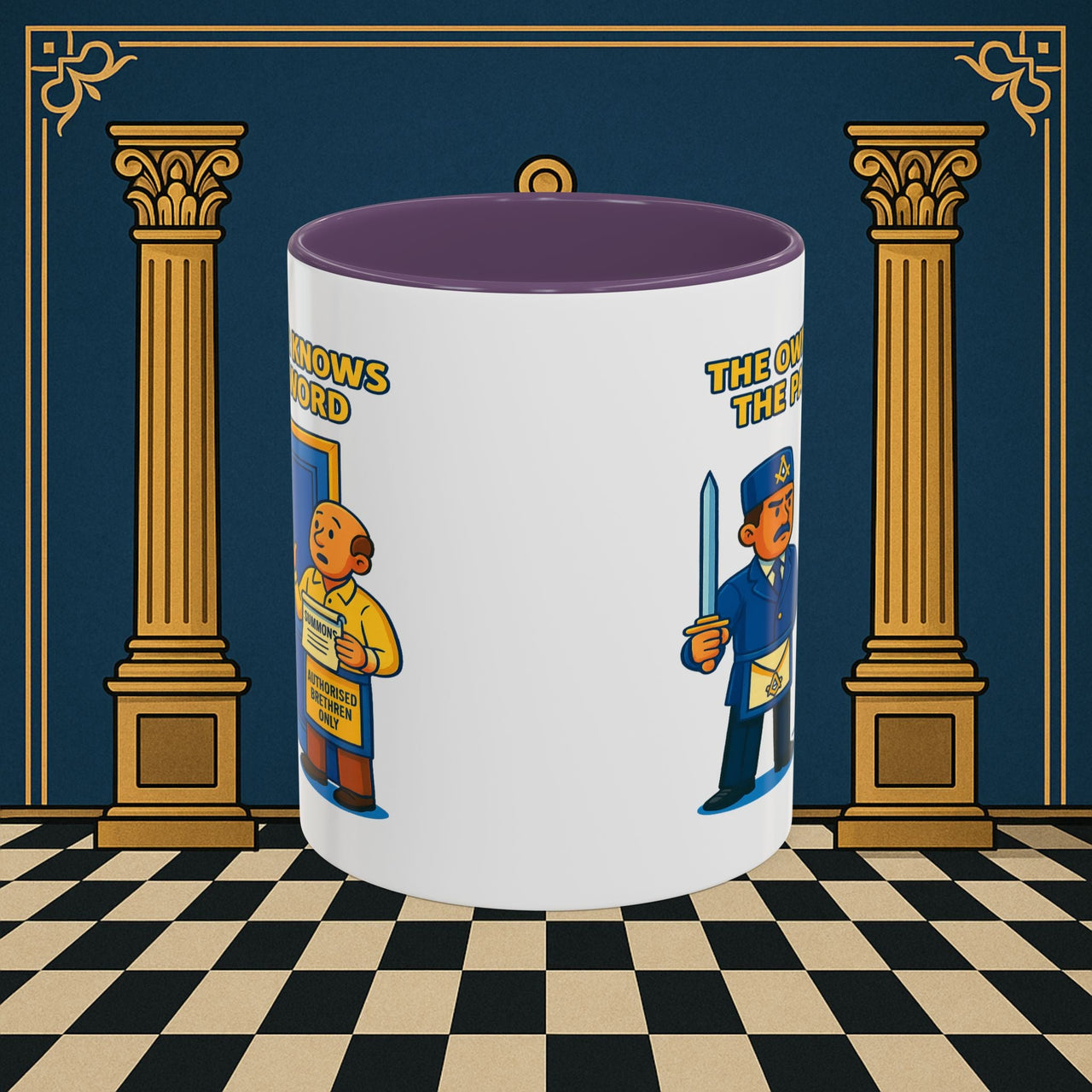 Masonic Mugs - Accent Coloured 11oz Mug - Masonic Mayhem - Inner Guard Printify