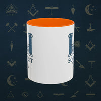 Masonic Mugs Ready to Go – So Mote It Tea (Accent Coloured 11oz Mug) Printify