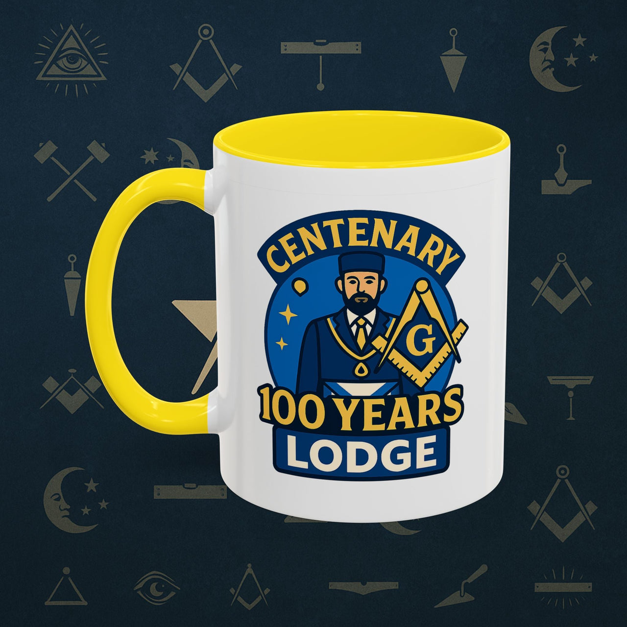 Masonic Mugs - Centennial Brotherhood - 100 years lodge anniversary Printify