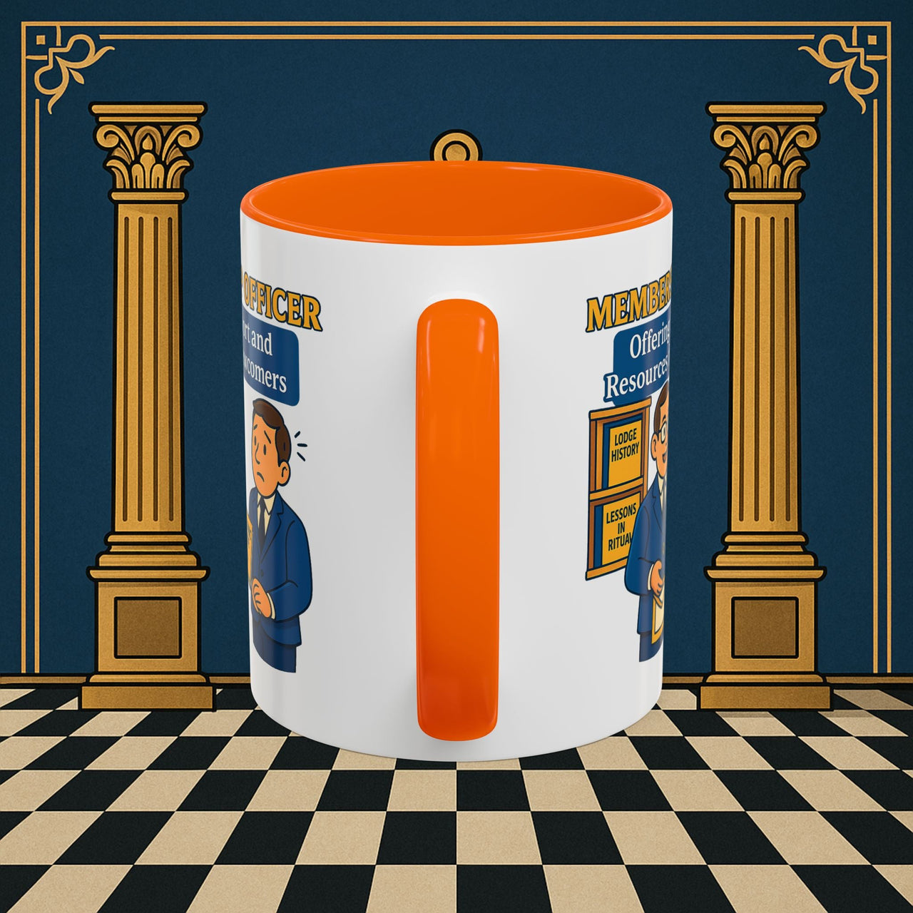Masonic Mugs - Welcoming New Brothers - Membership Secretary Printify