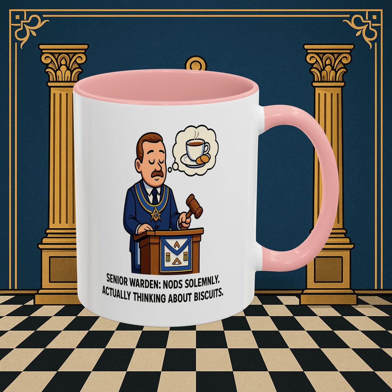 Masonic Mugs - Biscuits on the Brain - Senior Warden Printify