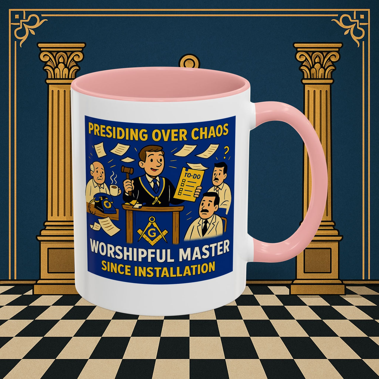 Masonic Mugs - Leadership Labyrinth - Worshipful Master Printify