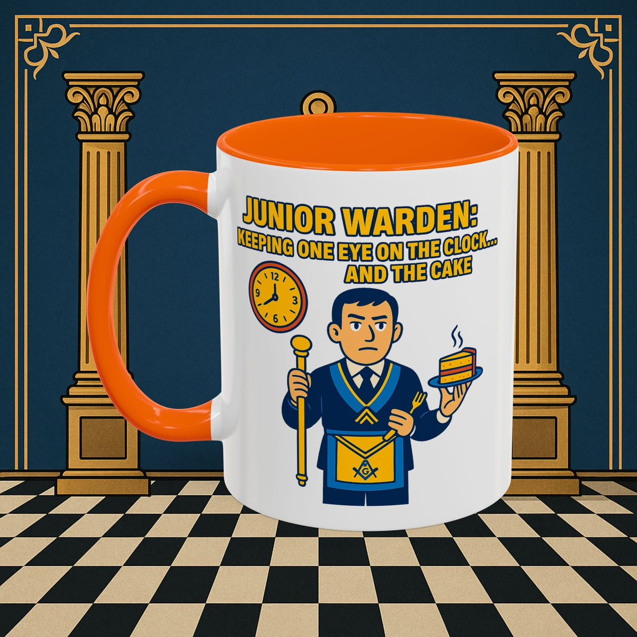 Masonic Mugs - Masonic Vigilance: Junior Warden's Timekeeping Duty,  Junior Warden Printify