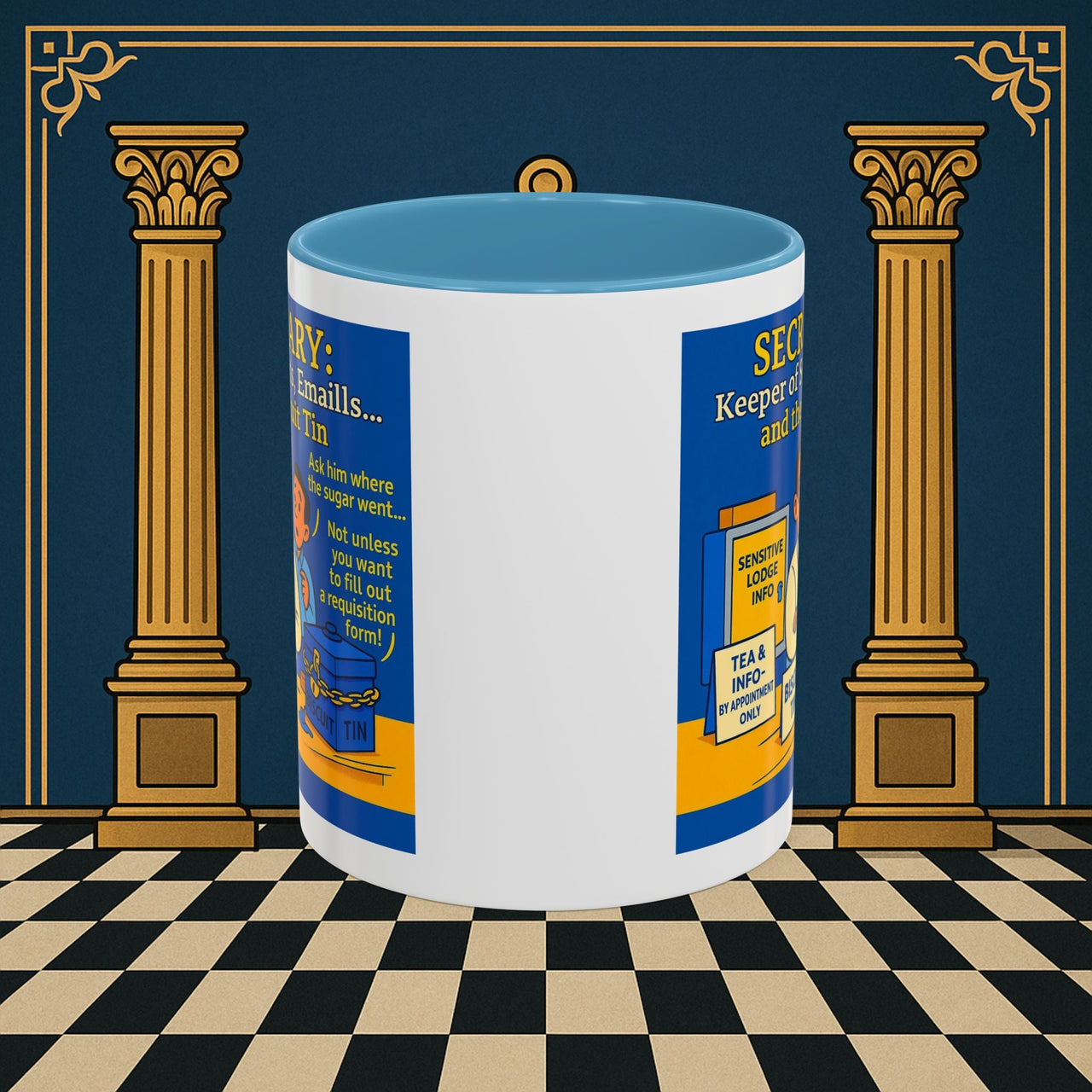 Masonic Mugs - Bureaucratic Biscuit Bouncer - Secretary Printify