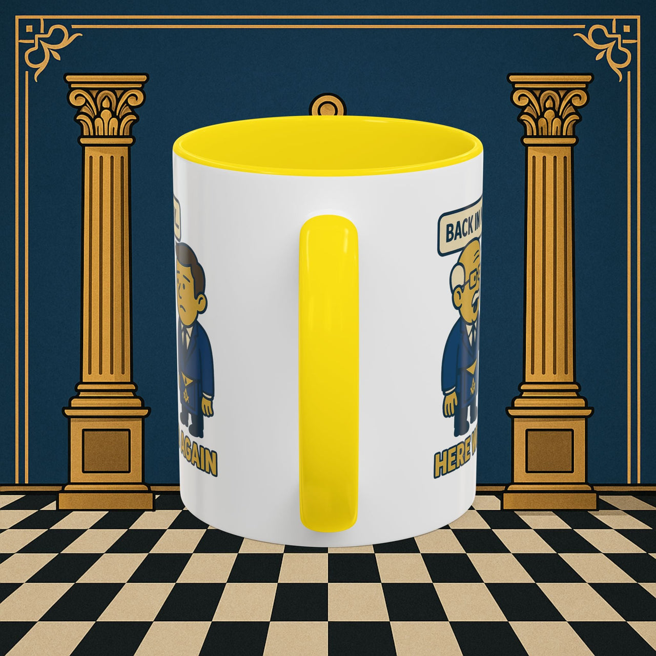 Masonic Mugs Ready to Go – Back in My Day… (Accent Coloured 11oz Mug) Printify