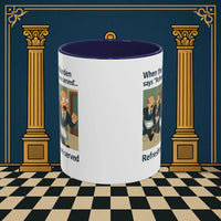 Masonic Mugs Ready to Go – Refreshments Are Served (Accent Coloured 11oz Mug) Printify