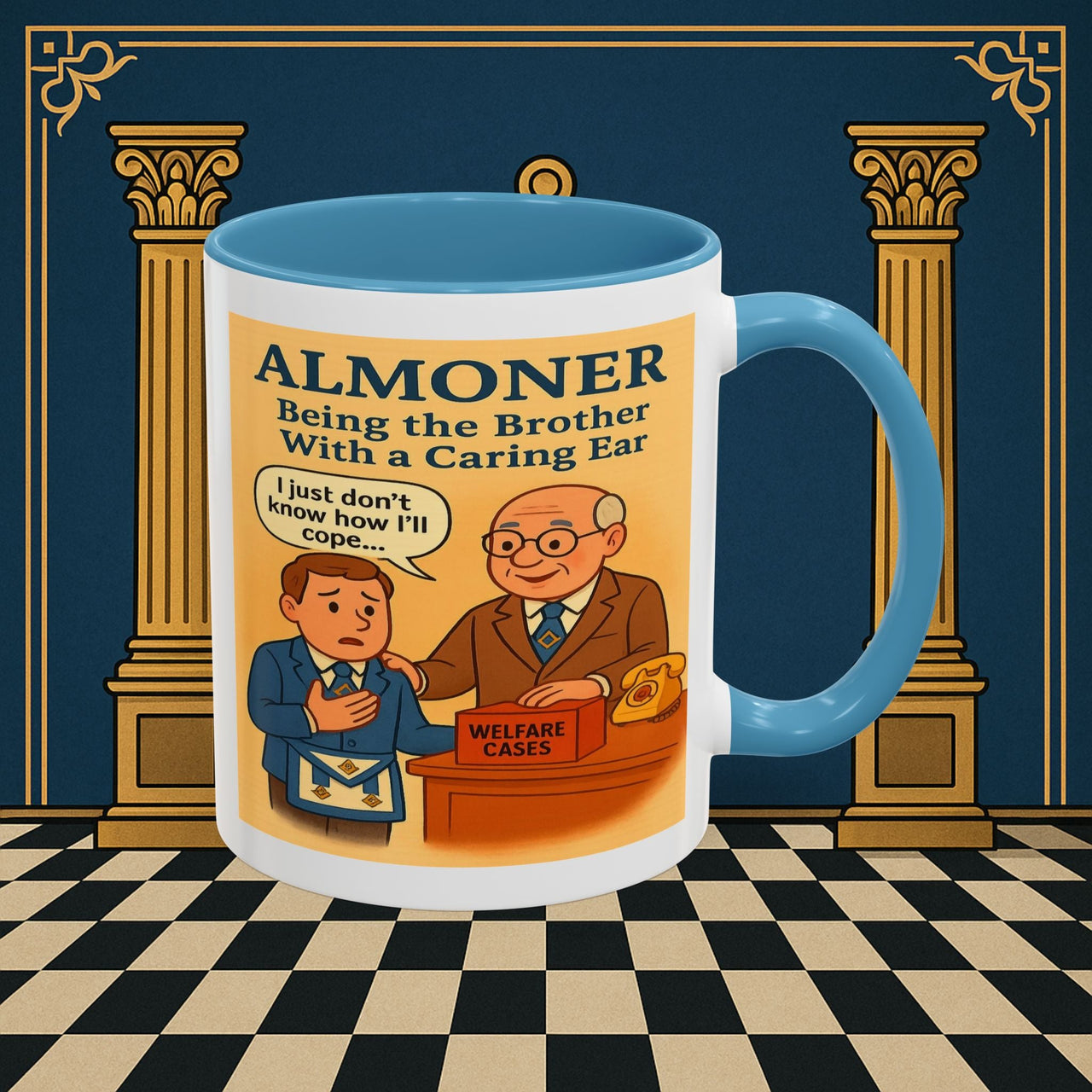 Masonic Mugs - Brotherly Welfare - Almoner Printify