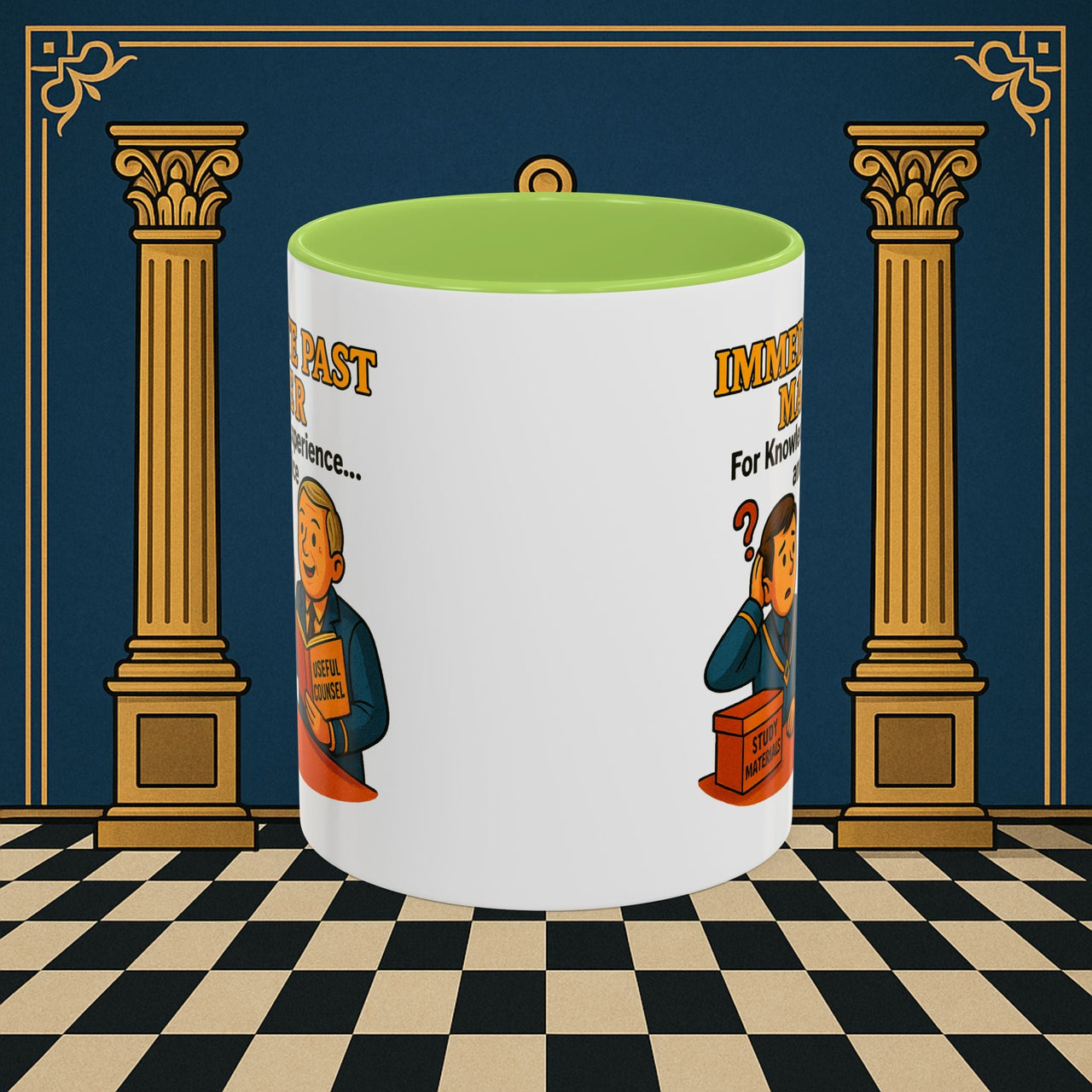 Masonic Mugs - Accent Coloured 11oz Mug - Wisdom Transfer Printify