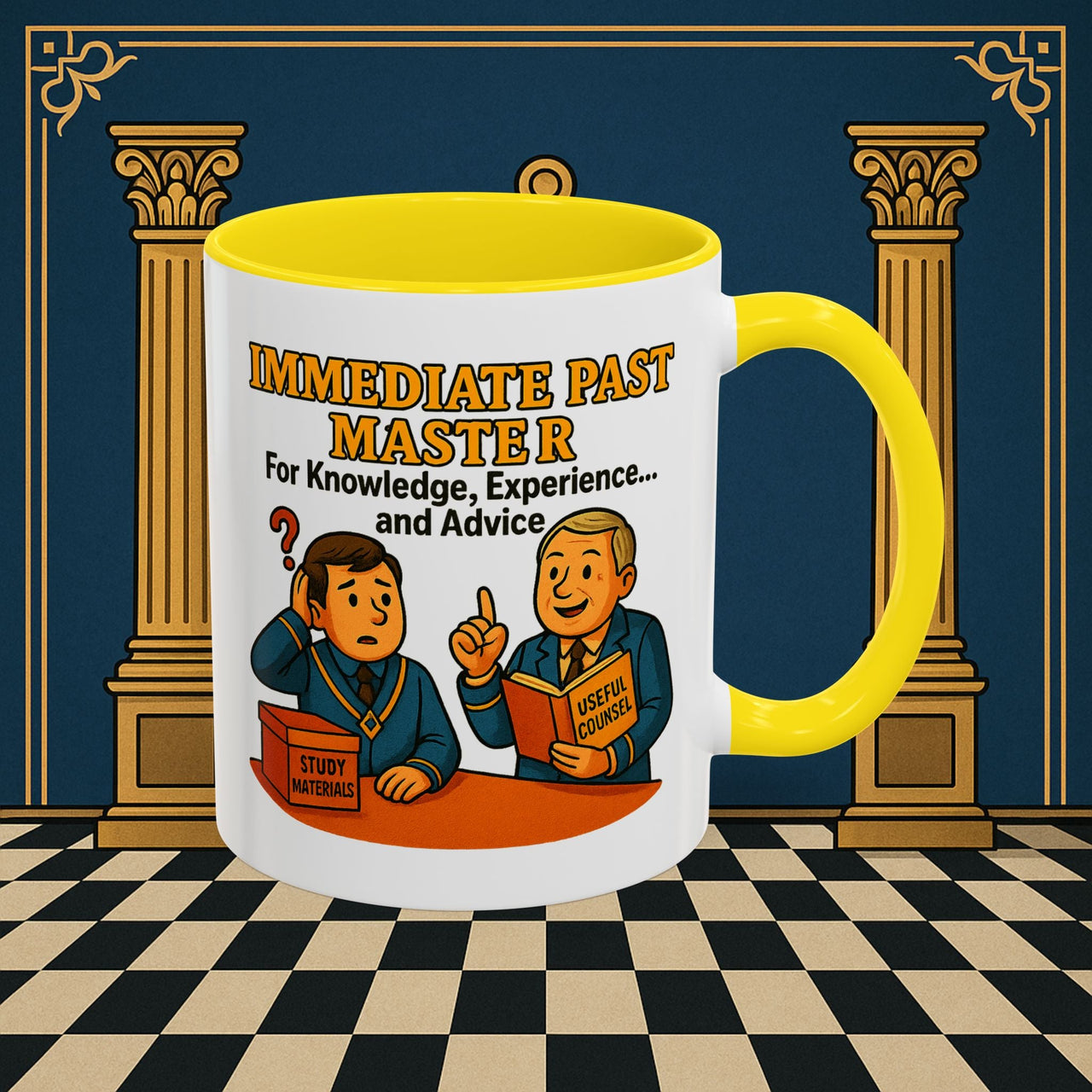 Masonic Mugs - Accent Coloured 11oz Mug - Wisdom Transfer Printify