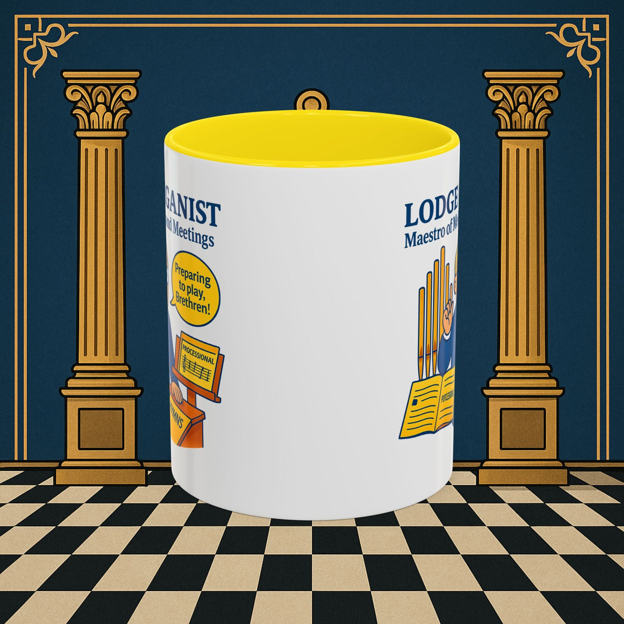 Masonic Mugs - Maestro of Melodies - Organist Printify