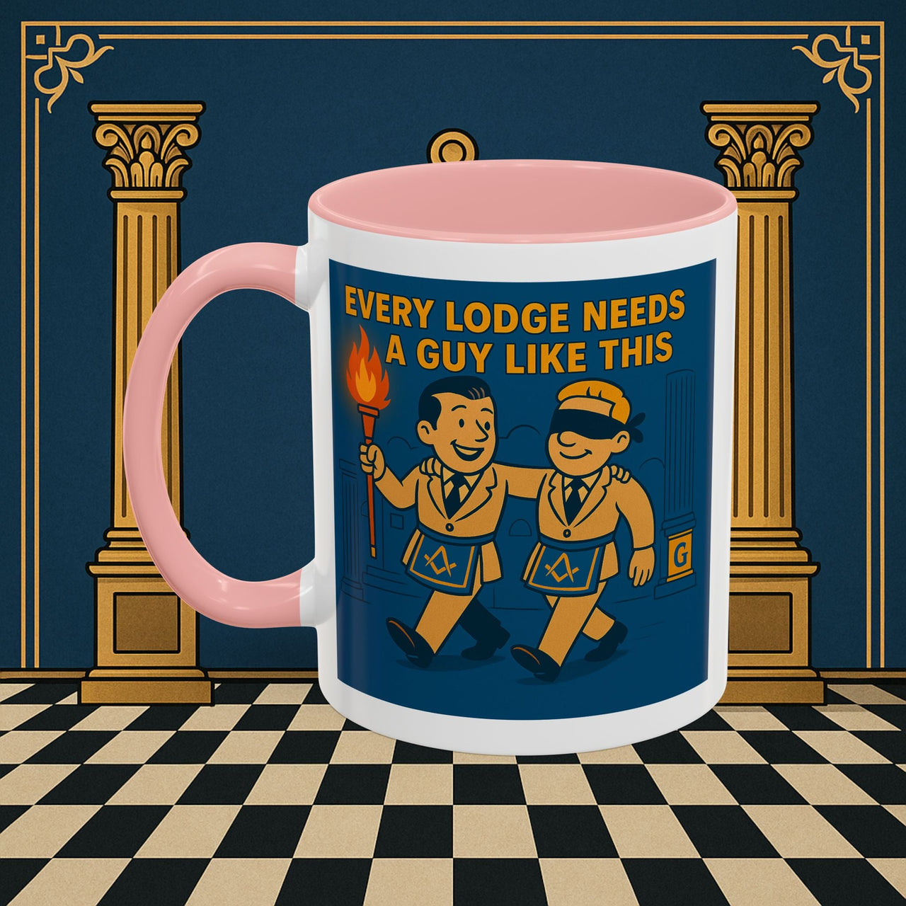 Masonic Mugs Ready to Go – Every Lodge Needs a Guy Like This (Accent Coloured 11oz Mug) Printify