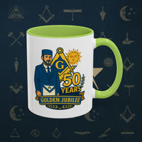 Masonic Mugs - Masonic Golden Jubilee - 50 years anniversary Printify
