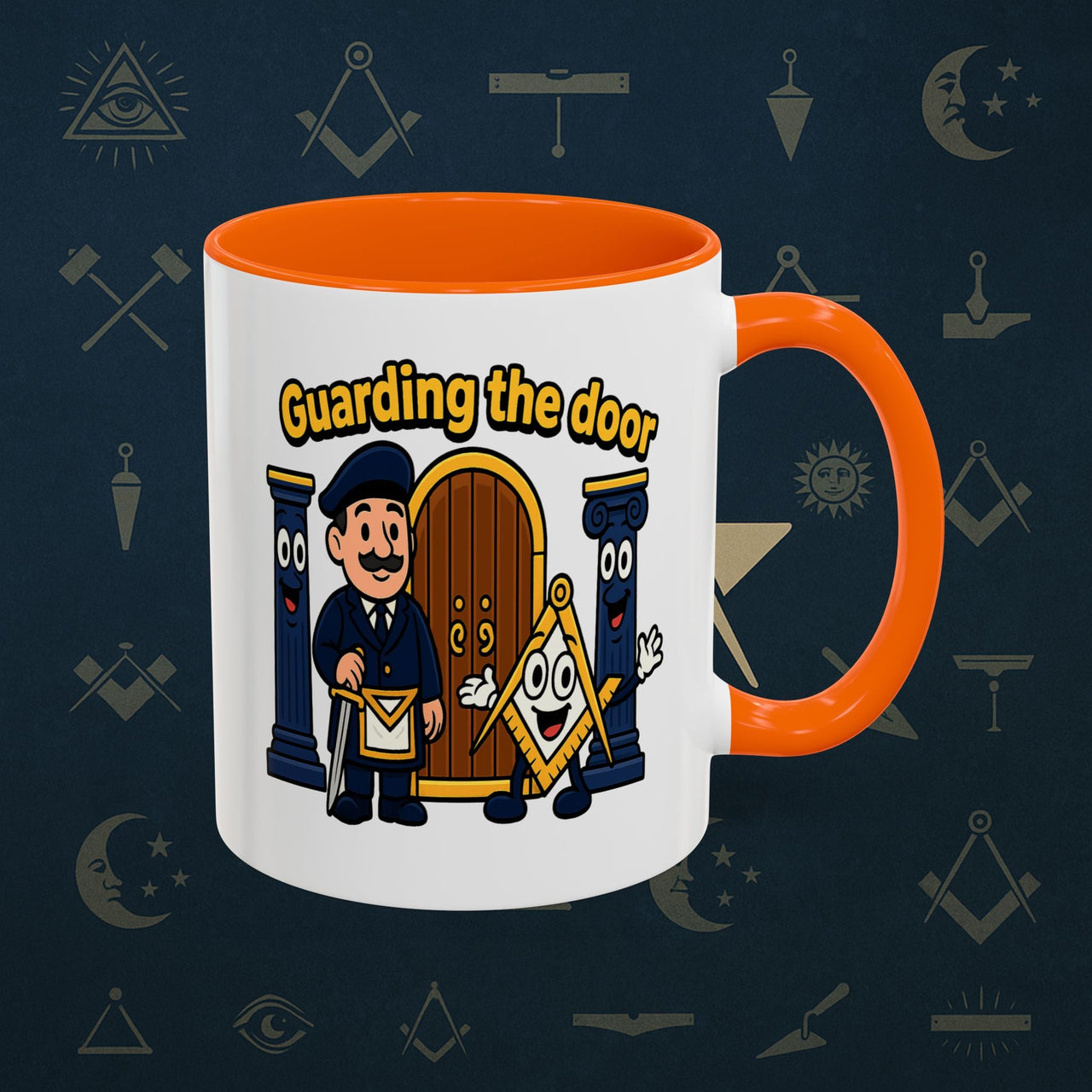 Masonic Mugs - Guarding the Door - Tyler Printify
