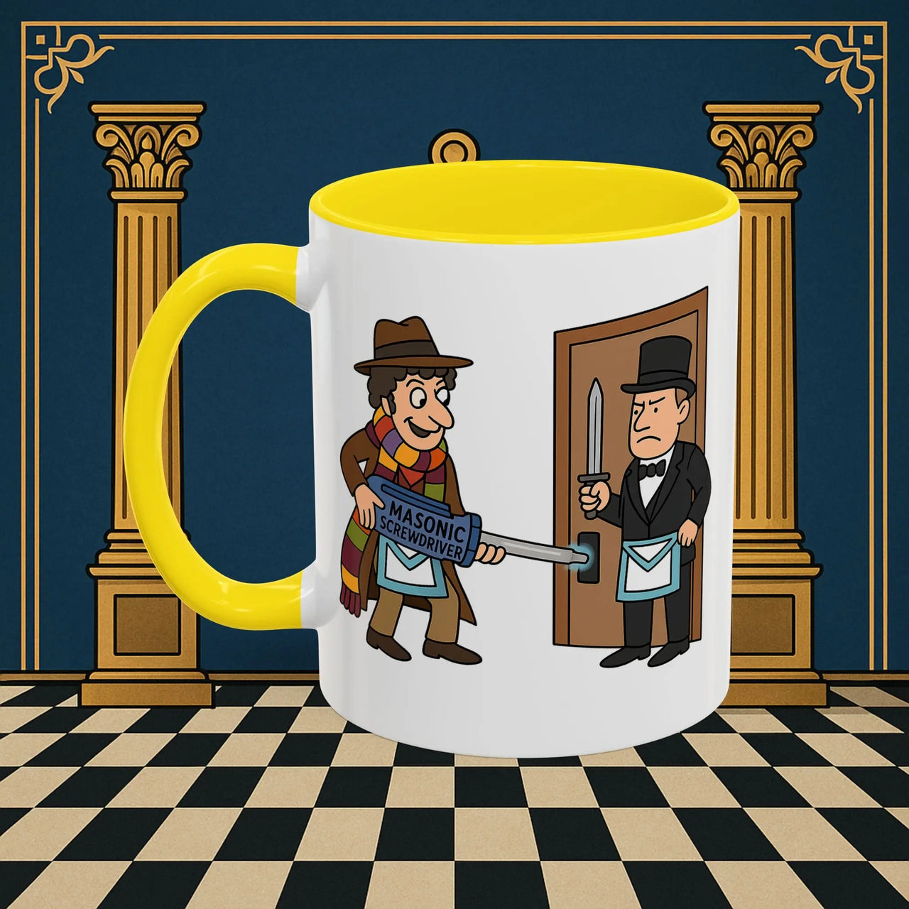 Masonic Mugs – Master of Improvisation (Accent Coloured 11oz Mug) Printify