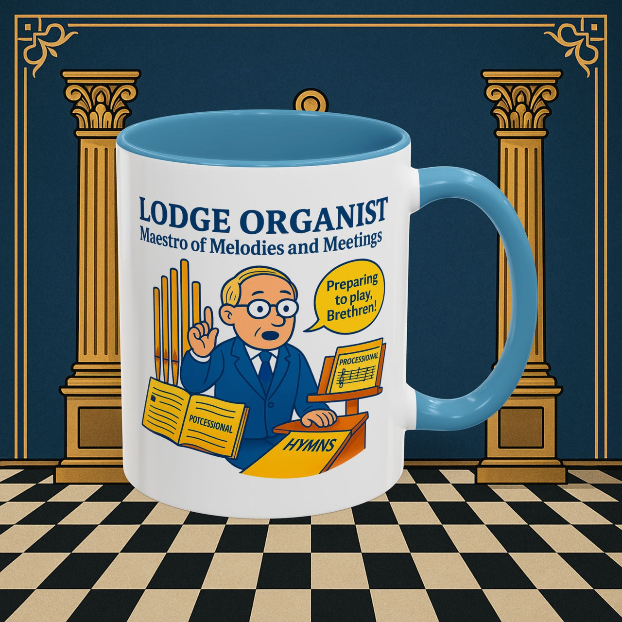 Masonic Mugs - Maestro of Melodies - Organist Printify
