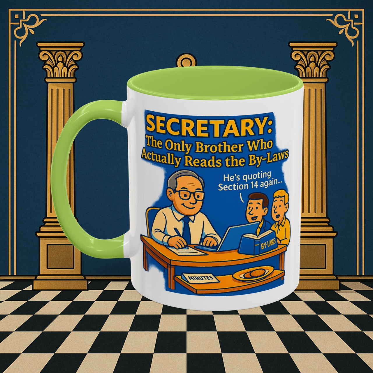 Masonic Mugs - Bureaucratic Bliss - Secretary Printify